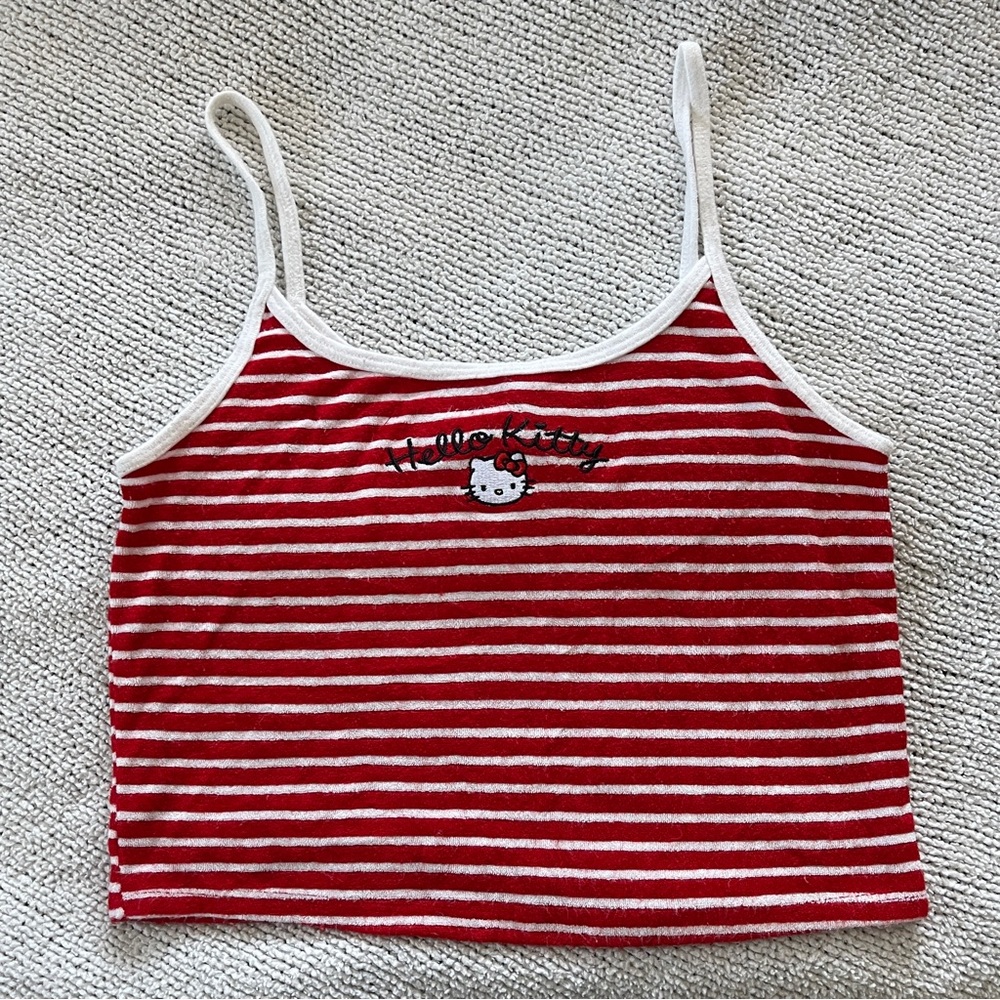Hello Kitty Red and White Striped Apparel L